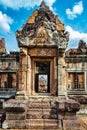 Khmer Architecture of Prasat Muang Tam Castle, Buriram. Royalty Free Stock Photo