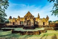 Khmer Architecture of Prasat Muang Tam Castle, Buriram. Royalty Free Stock Photo