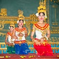 Khmer classical dancers in Siem Reap, Cambodia.