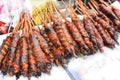 Khmer dish - boiled pork blood wrapped in the intestines