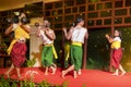 Khmer girls and boys perform folk dance