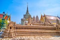 The Khmer styled model of Ankgor Wat temple in courtyard of Wat Phra Kaew compex of Grand Palace, on May 12 in Bangkok, Thailand