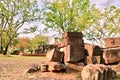 Khmer Temple, old temple name Prasat Noan Koo, Angkor period time, Korat, Sung noen, Thailand - traveling