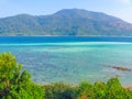 Kho Lipe, Satun, Thailand - Longtail boats taxi on the beach Royalty Free Stock Photo