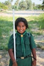 Portrait of a smiling thai student in uniform