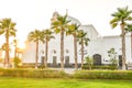 KhobaIslamic mosque at a public park in Saudi Arabia and blue sky in the background Royalty Free Stock Photo