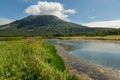 Khodutkinskiye hot springs at the foot of volcano Priemysh. South Kamchatka Nature Park.