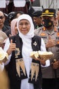 Khofifah Indar Parawansa (governor of East Java) on sumberasri durian festival