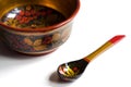 Khokhloma bowl and spoon