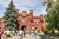 Kholm Gate riddled with bullets in the Brest Fortress. Belarus.