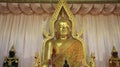 Golden Buddhas With Curtain