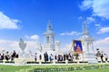 Khon kaen/Thailand-January 26 2019 : Funeral of the Famous Monk in Thailand Luang Pho Khun , Burned on the Hastilinga because in