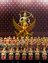 Khon Performance, The Battle of Indrajit Episode of Nagabas Royalty Free Stock Photo
