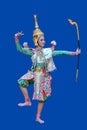 Khon performance inherits Thai dance literature .culture Royalty Free Stock Photo