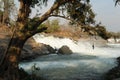 Khon Phapheng waterfall on river Mekong at four thousand island Royalty Free Stock Photo