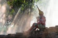 Khon Thai traditional dance performance Royalty Free Stock Photo