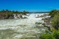 Khone Phapheng Falls on the Mekong River in southern Laos Royalty Free Stock Photo