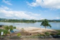 Khong river with bluesky ,Chiangrai ,Thailand Royalty Free Stock Photo