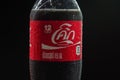Khonkaen,Thailand-october 5,2017: bottle of coca-cola label in d Royalty Free Stock Photo