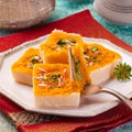 Sweet food Khopara Pak or Coconut Burfi