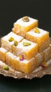 Khopara Pak a delectable Coconut Burfi, a classic Indian sweet. Royalty Free Stock Photo