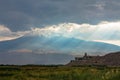 Khor Virap monastery on the background of mount Ararat. Armenia Royalty Free Stock Photo