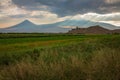 Khor Virap monastery on the background of mount Ararat. Armenia Royalty Free Stock Photo