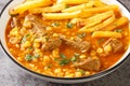 Khoresh Gheymeh is a traditional and popular stew of beef and yellow split peas in Iranian cuisine served with fried saffron