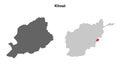 Khost outline map Royalty Free Stock Photo