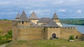 Khotyn castle in Ukraine is a powerful medieval fortress that wi