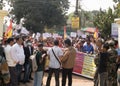 Khowai, India - February 17 2022: TIPRA Motha party people demanding for Village committee Election