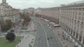 Khreschatyk street in Kyiv, Ukraine. Aerial view