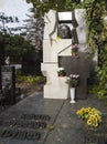 Khrushchev tomb in novodevichy cemetery , moscow