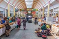 KHUJAND, TAJIKISTAN - MAY 6, 2018: Panchsanbe Panjshanbe Bazaar market in Khujand, Tajikist