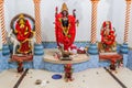 KHULNA, BANGLADESH - NOVEMBER 12, 2016: Interior of hindu temple Arya Dharmashava Kali Mandir in Khulna, Banglade
