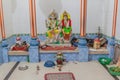 KHULNA, BANGLADESH - NOVEMBER 12, 2016: Interior of hindu temple Arya Dharmashava Kali Mandir in Khulna, Banglade