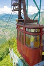 Ropeway in Khulo, Adjara, Georgia. It is built by Soviet Union Royalty Free Stock Photo