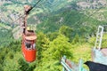 Ropeway in Khulo, Adjara, Georgia. It is built by Soviet Union Royalty Free Stock Photo