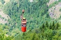 Ropeway in Khulo, Adjara, Georgia. It is built by Soviet Union Royalty Free Stock Photo
