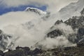 Khumbu Valley from Gorak Shep. Himalaya, Nepal. Royalty Free Stock Photo