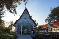 Khun Samut Trawat temple. Thailand is measured at present surrounded by sea, as the land around the sea water before being eroded