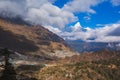 Khunde Village. Nepal landscape, Sagarmatha National Park Royalty Free Stock Photo