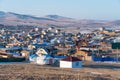Khuzhir village, biggest village in  olkhon island in winter season, Siberia, Russia Royalty Free Stock Photo