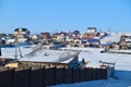 Khuzhir Village on Olkhon Island at Lake Baikal in Winter Royalty Free Stock Photo