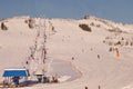 Khvalynsky ski resort in the Saratov region. Russia. January 7, 2019. Skiing