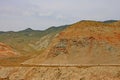 Khyzi Mountains with colorful hues during the daytime in autumn