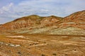 Khyzi Mountains with colorful hues during the daytime in autumn