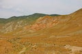 Khyzi Mountains with colorful hues during the daytime in autumn