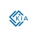 KIA letter logo design on white background. KIA creative circle letter logo concept
