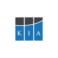KIA letter logo design on WHITE background. KIA creative initials letter logo concept. KIA letter design.KIA letter logo design on